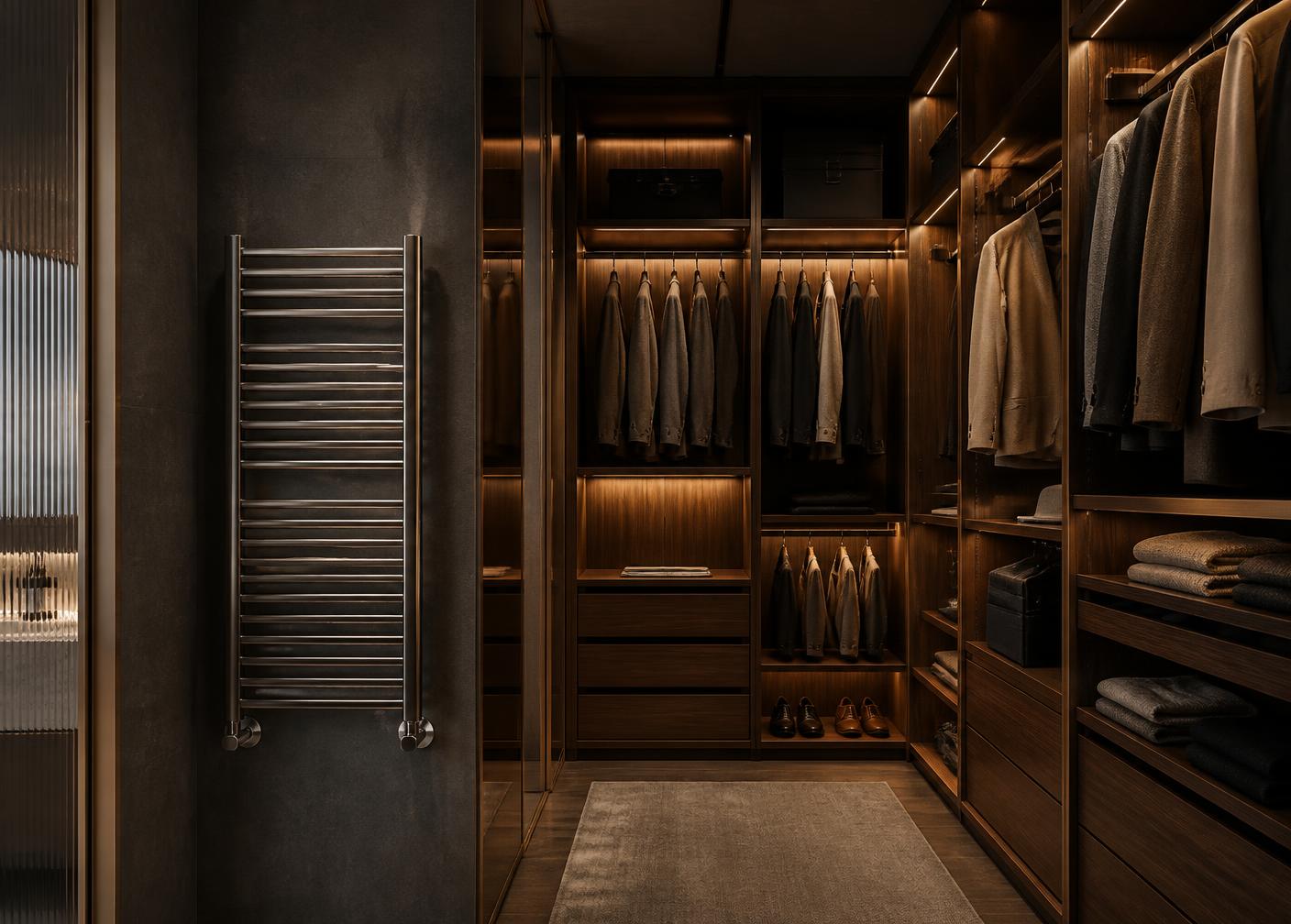 Ambiente de closets com solução Aquece.